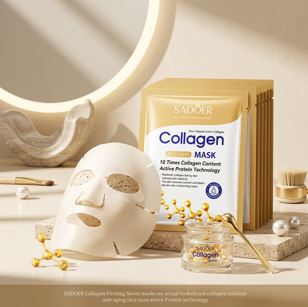 10pcs Anti-aging Collagen Face Mask Moisturizing