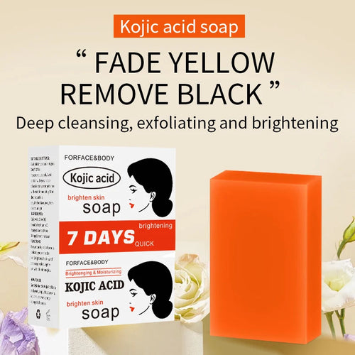 5-Pack Kojic Acid Soap Rich in Lemon Kojic Acid for Rough Skin, Vitamin C & Papaya Extract Included Dull Skin Improvement