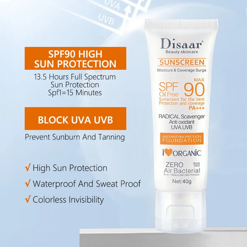 Facial Body Sunscreen Waterproof SPF 90+UV