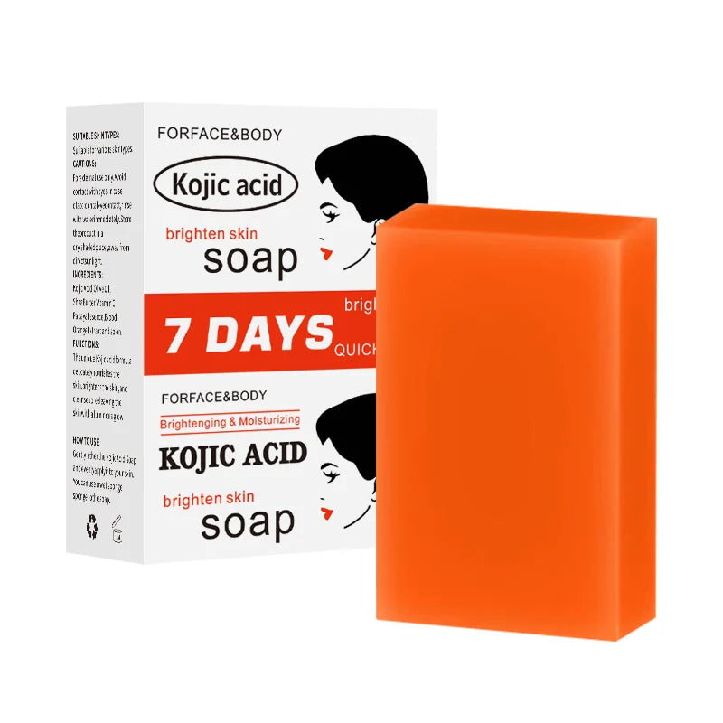 5-Pack Kojic Acid Soap Rich in Lemon Kojic Acid for Rough Skin, Vitamin C & Papaya Extract Included Dull Skin Improvement