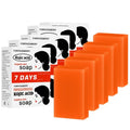 5-Pack Kojic Acid Soap Rich in Lemon Kojic Acid for Rough Skin, Vitamin C & Papaya Extract Included Dull Skin Improvement