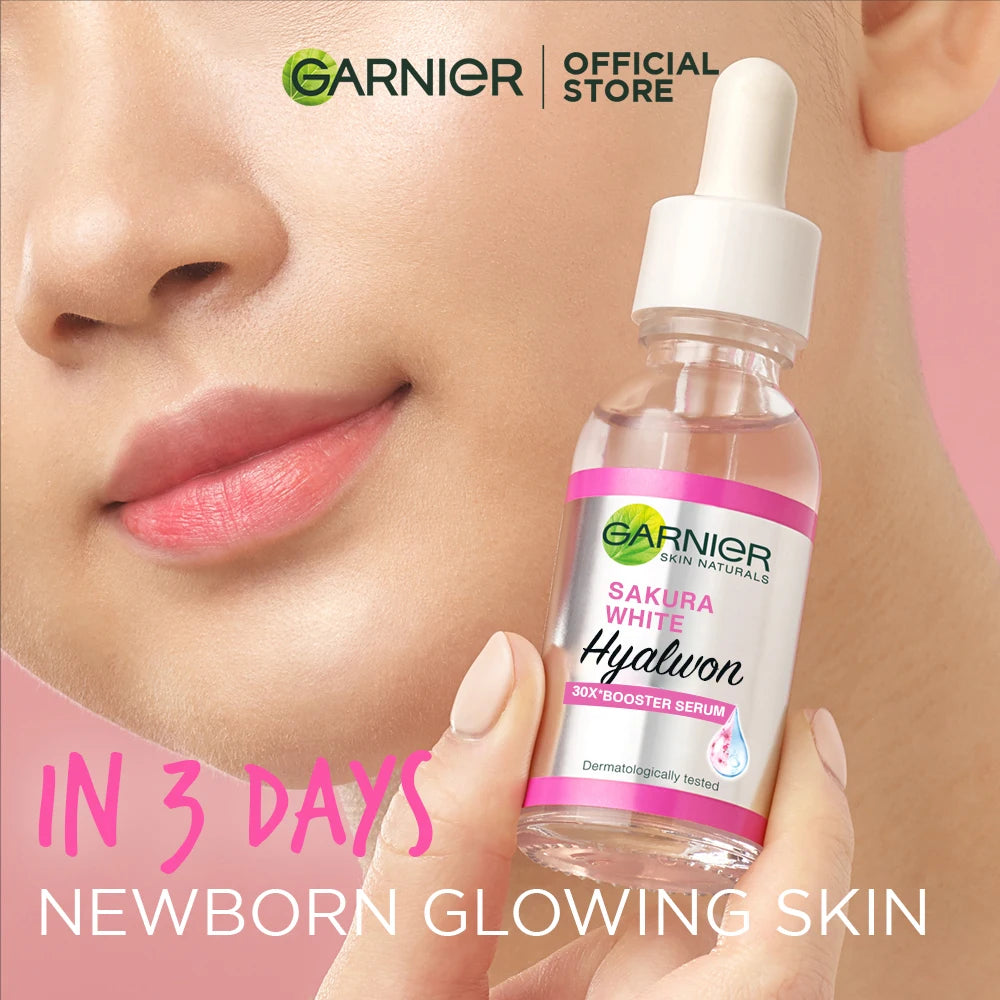 GARNNier Pink Serum Sakura Glow 30x Hyaluronic Booster Moisturizing Serum