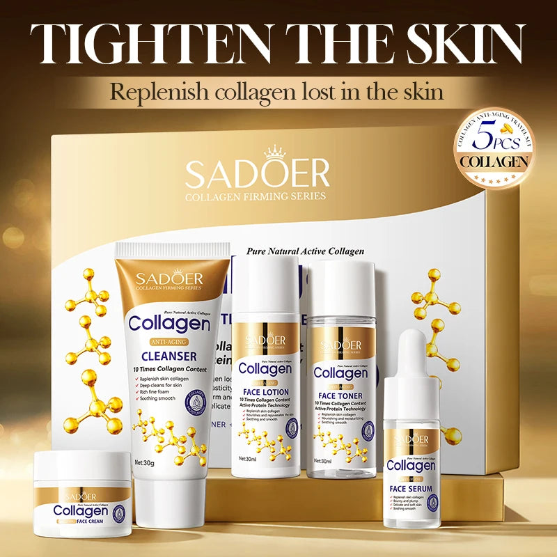 5pcs SADOER Collagen Skin Care Sets