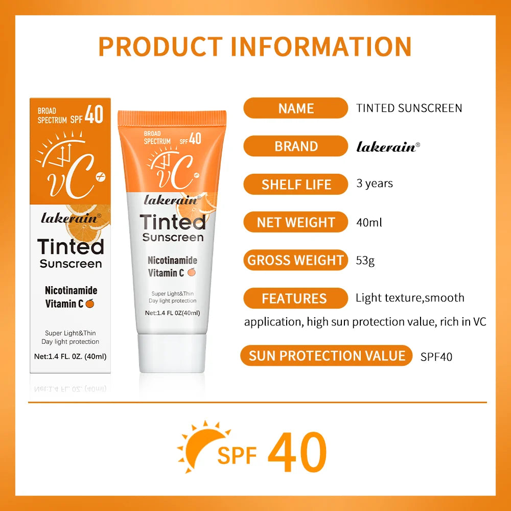 SPF40 Tinted Moisturizing VC Sunscreen Skin Protection