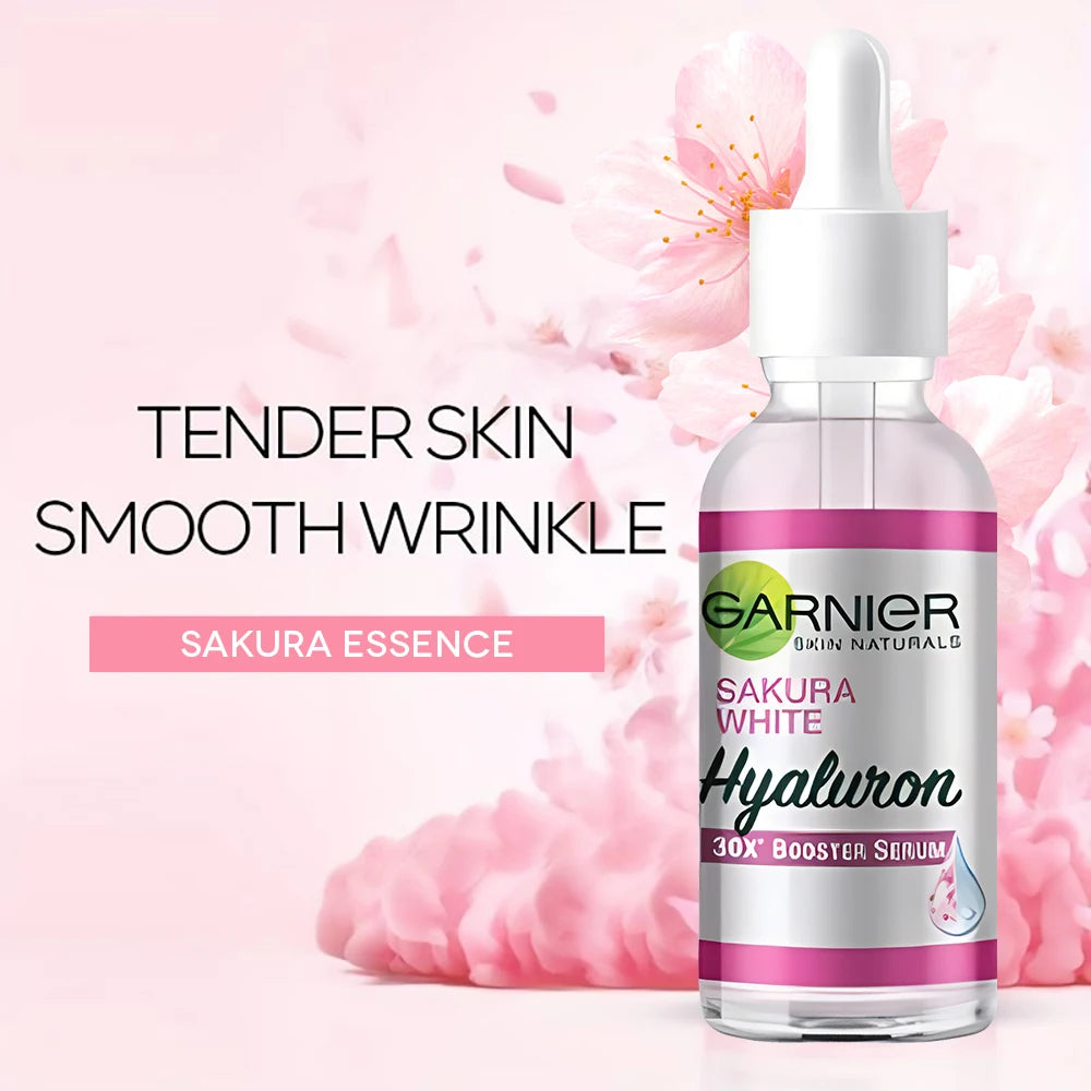 GARNNier Pink Serum Sakura Glow 30x Hyaluronic Booster Moisturizing Serum